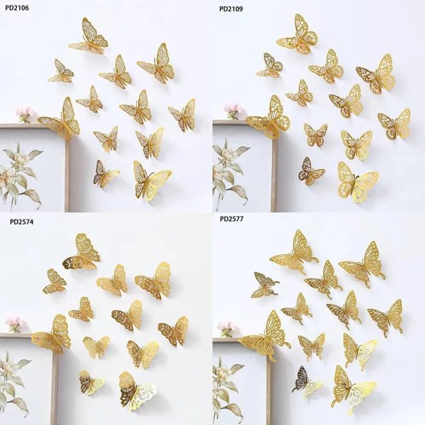 3D Hollow Butterfly Wall Stickers – Kids Room & Home Decoration DIY