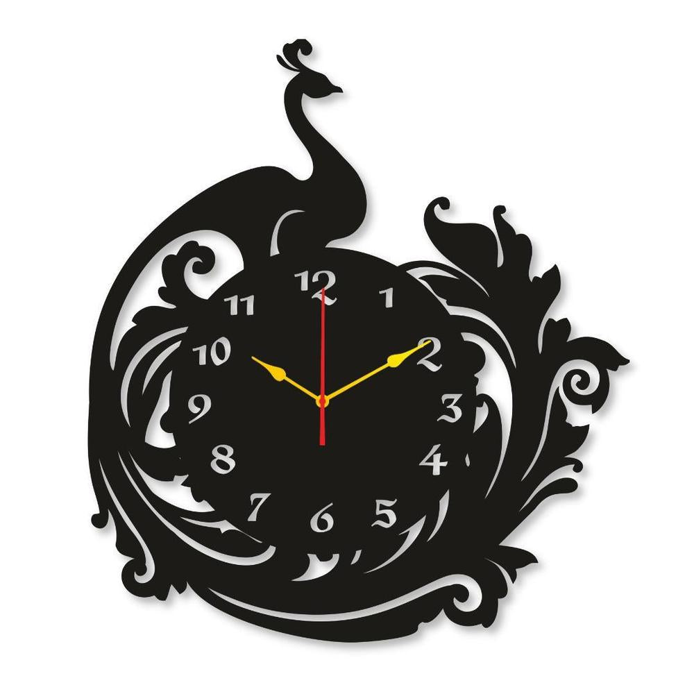 Peacock Round Analogue Wall Clock – Royal Elegance for Your Walls