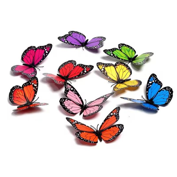 Pack of 6 – 3D Simulation Butterfly Fridge Magnets & Wall Decor (Random Design)