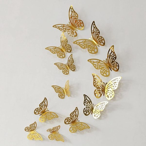 3D Hollow Butterfly Wall Stickers – Kids Room & Home Decoration DIY