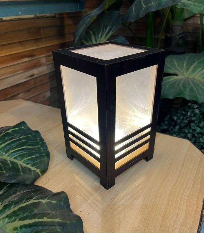 Modern Design 3D Laser Cut Wooden Table Lamp – Artistic Lighting for Elegant Spaces
