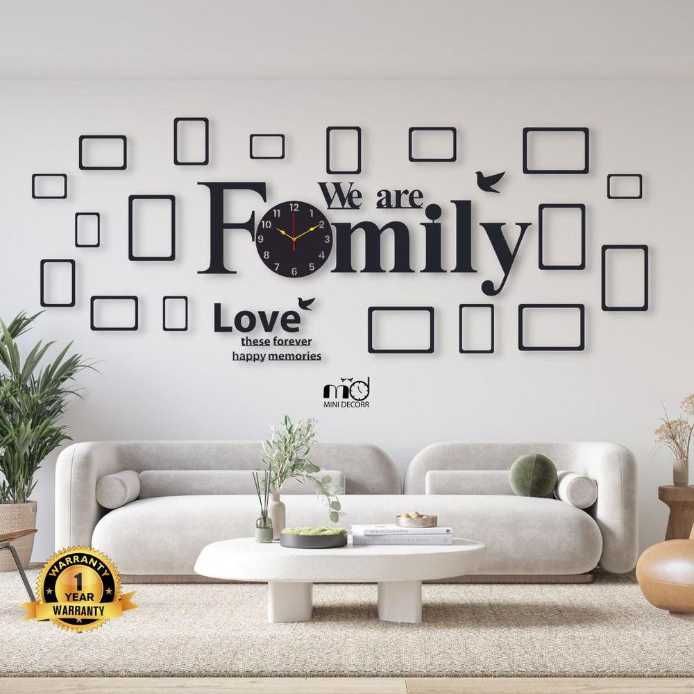 Family Wall Hanging Clock with Frames – Time & Memories in One Frame