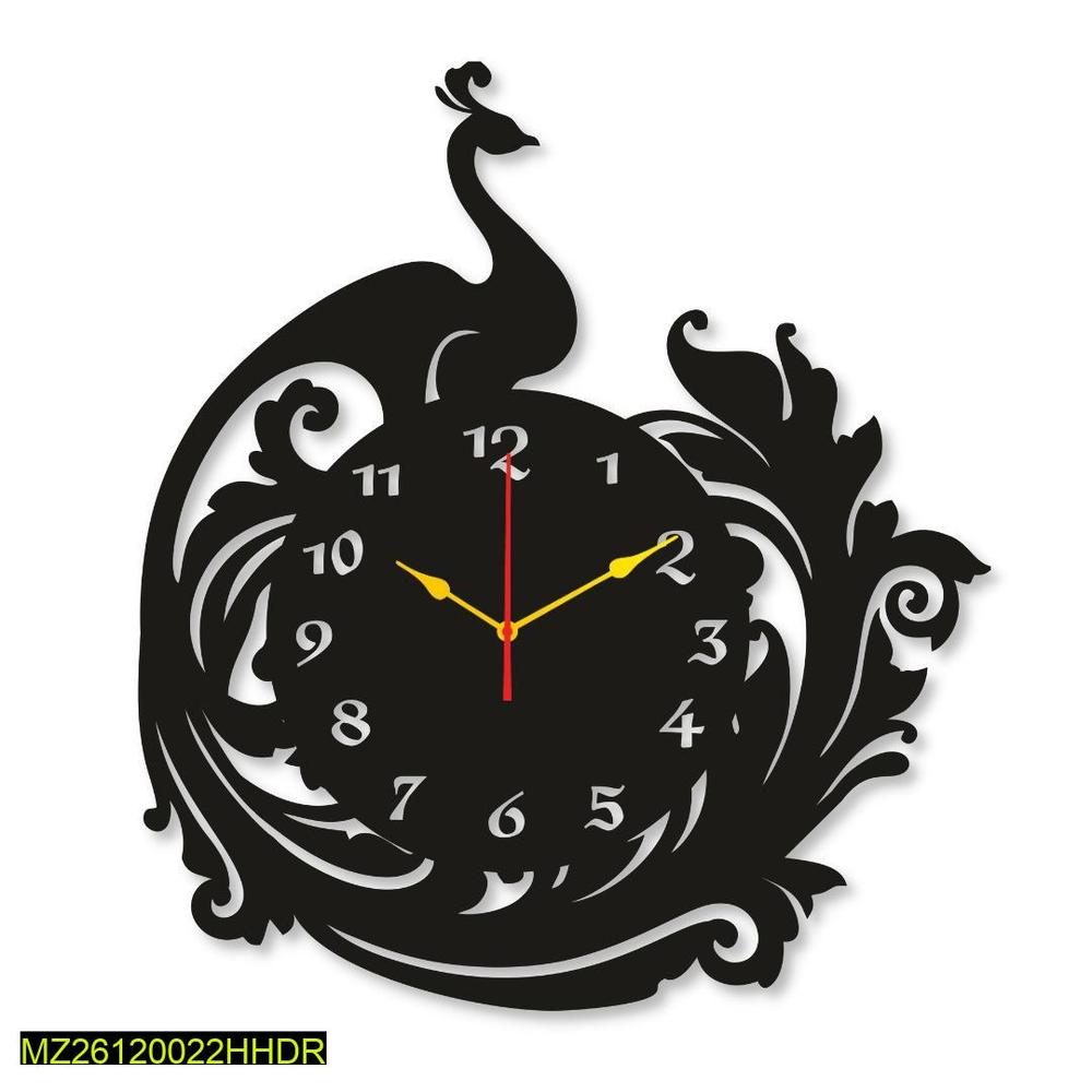 Peacock Round Analogue Wall Clock – Royal Elegance for Your Walls
