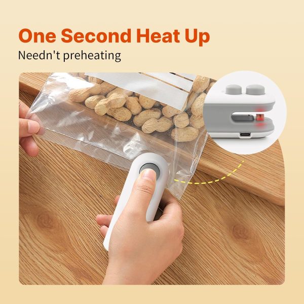 2-in-1 Heat Sealing &amp; Cutting Machine – USB Rechargeable Food Sealer