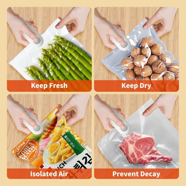 2-in-1 Heat Sealing &amp; Cutting Machine – USB Rechargeable Food Sealer