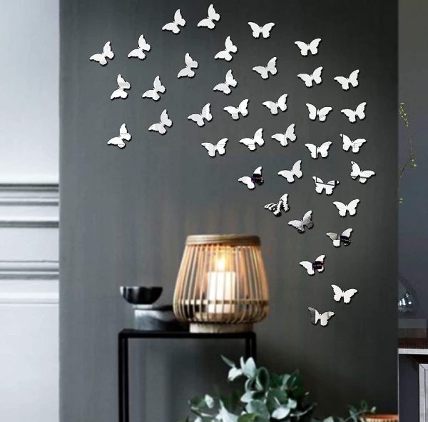 Pack of 30 – 3D Acrylic Butterfly Wall Decoration Stickers for Home & Bedrooms