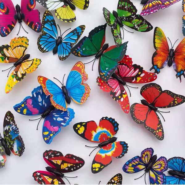 Pack of 6 – 3D Simulation Butterfly Fridge Magnets & Wall Decor (Random Design)