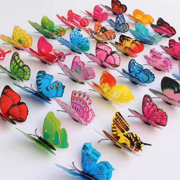 Pack of 6 – 3D Simulation Butterfly Fridge Magnets & Wall Decor (Random Design)