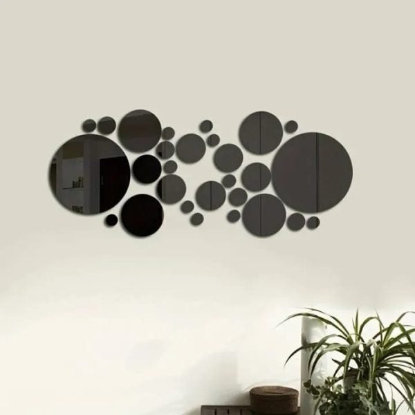 Round Shape Acrylic Ring Mirror Wall Decor – Modern & Stylish Wall Art